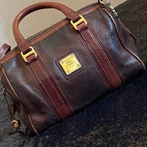HCL Brown Leather Handbag Satchel Purse